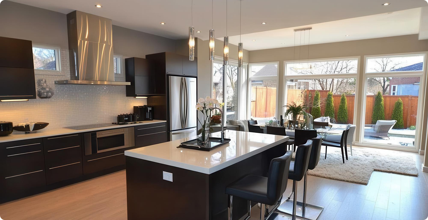 Contemporary Open Space Kitchen